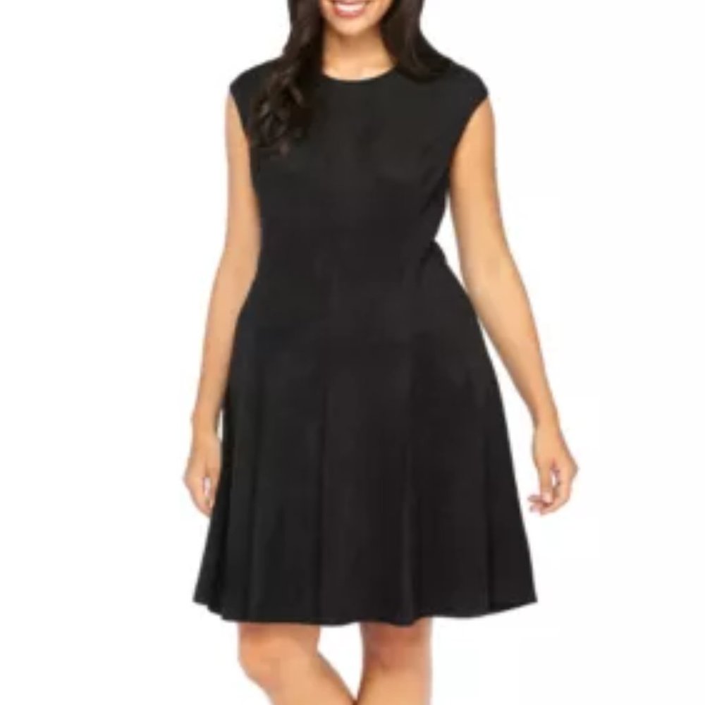 The Limited Faux Suede Black Dress